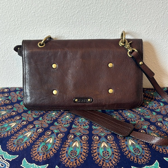 Frye brown leather studded clutch - Picture 4 of 4
